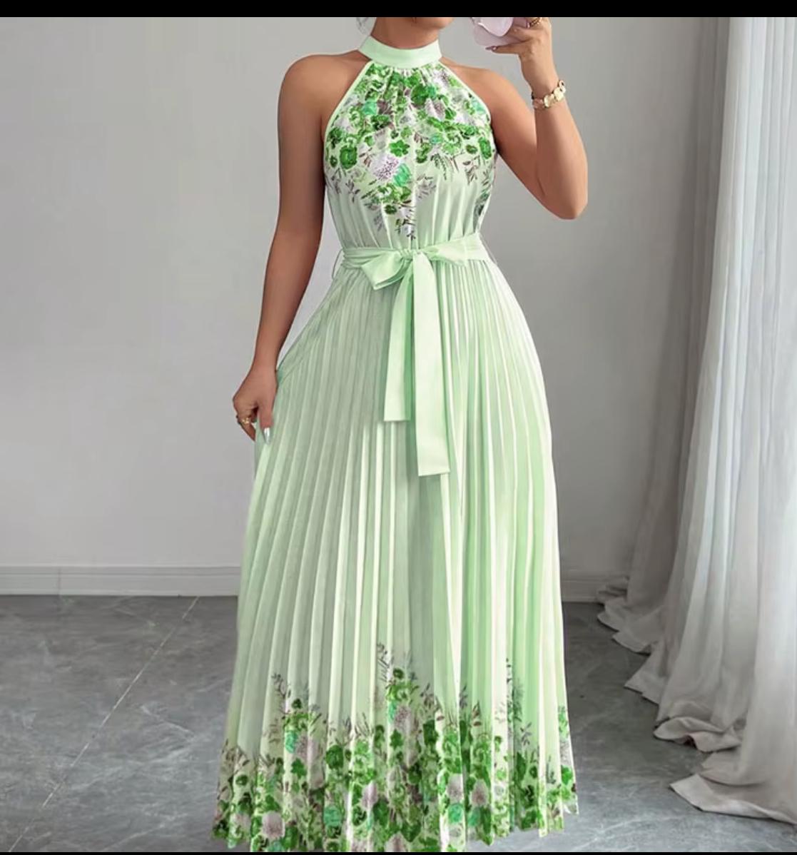 Floral Halter Maxi Dress