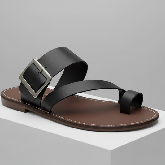 Brown Thong Sandal with Straps - CUVX Collection