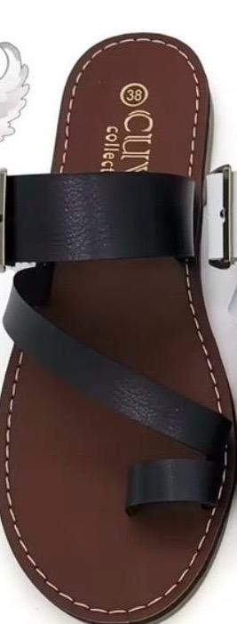 Brown Thong Sandal with Straps - CUVX Collection
