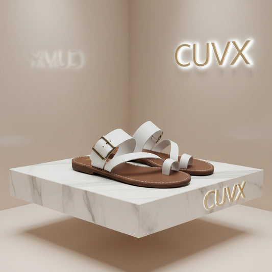 Brown Thong Sandal with Straps - CUVX Collection