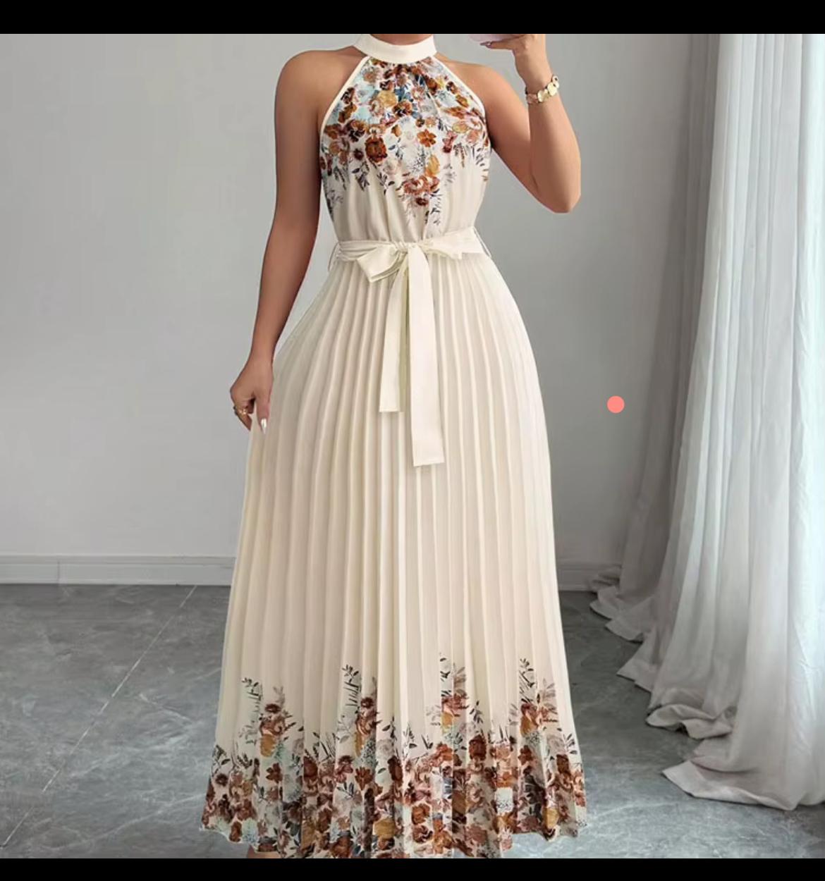 Floral Halter Maxi Dress
