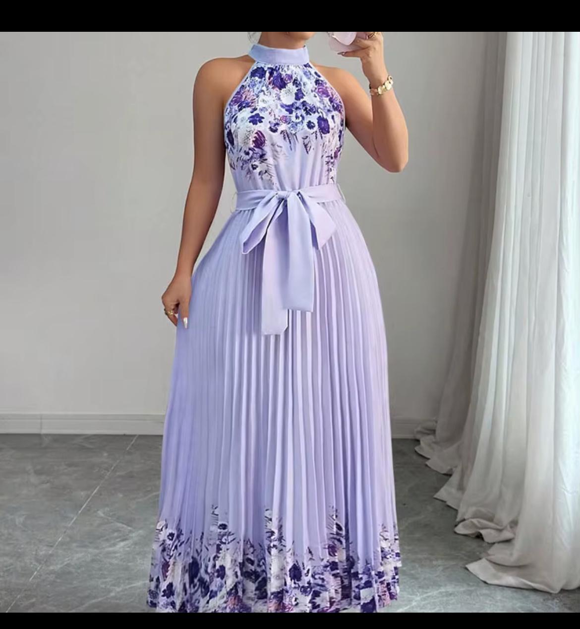 Floral Halter Maxi Dress