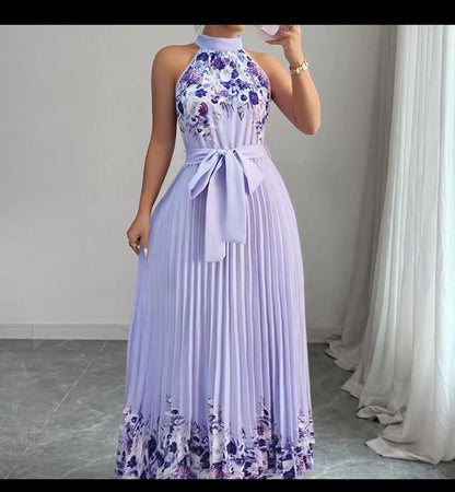Floral Halter Maxi Dress