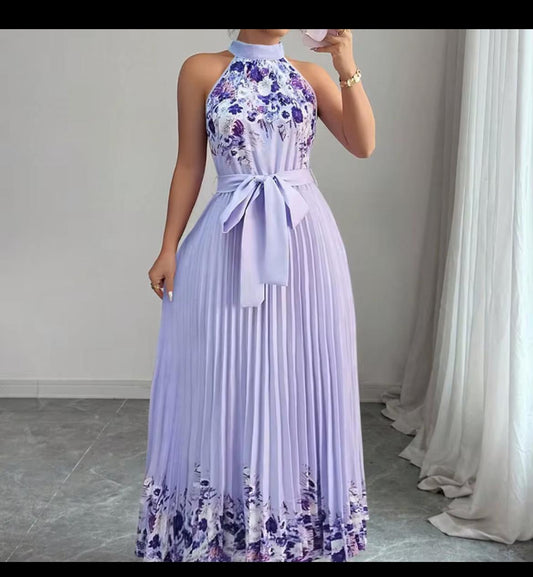 Floral Halter Maxi Dress