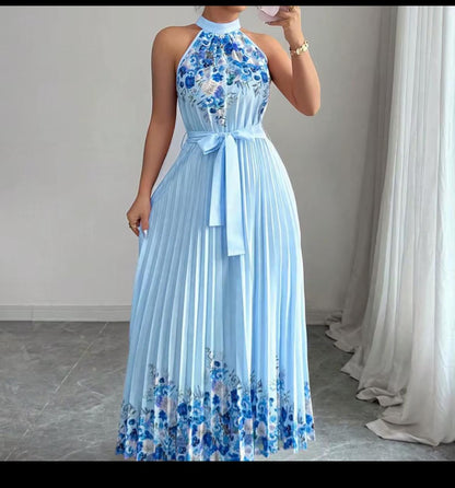 Floral Halter Maxi Dress